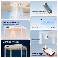 Nid pour chat de luxe moderne de haute qualité en matériau ABS, désodorisant à air frais, contrôle constant de la température, série G3, 110-240V