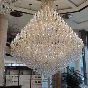 Nordic 72 Light Banquet Hall Hanging Wedding <b>Decorative</b> <b>Lighting</b> Custom Project Luxury Crystal Glass Led Chandelier - Product Image 1