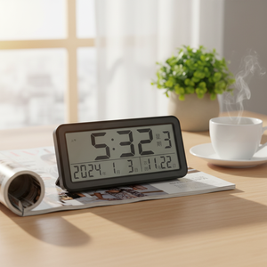 <span class=keywords><strong>Reloj</strong></span> Despertador Digital Delgado con Calendario, Función de Snooze, Fecha, Semana, Pantalla LCD Grande, para Pared o Escritorio, Ideal para Niños y Estudiantes - Product Image 3