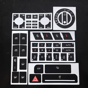 Kit de Adhesivos Decorativos para Botones de Audi A4 B6 B7 A6 A2 A3, Calcomanías de Reparación para el Panel de Control del Tablero - Product Image 1