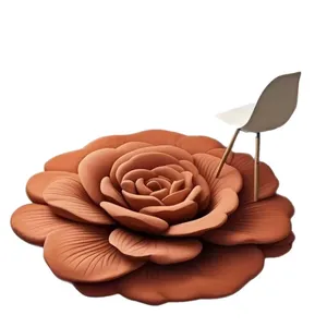 3D визуальный цветок в форме хрустального бархата нескользящий домашний дверной коврик для спальни и ванной комнаты из кремния - Product Image 5