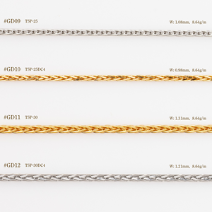 Collier chaîne de Singapour torsadée en or massif pur Japon OEM Pt 18K 14K 10K Style blé - Product Image 4