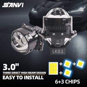 Phares LED de voiture LK83 haute puissance 90W à lentille bifocale de 3 pouces, triple effet laser, ultra-lumineux, pour feux de croisement et de route - Product Image 3