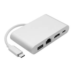 2020 nouveauté 4 en 1 hub USB-C USB-C vers <span class=keywords><strong>HDMI</strong></span> USB 2.0 RJ45 avec boîtier en métal de charge PD pour ordinateur portable - Product Image 3