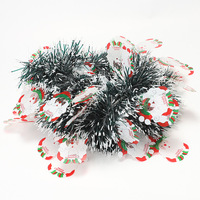 Guirlandes lumineuses LED festives en forme de bonhommes de neige, ours et flocons de neige - Décoration colorée en PVC pour arbre de Noël et fenêtre
