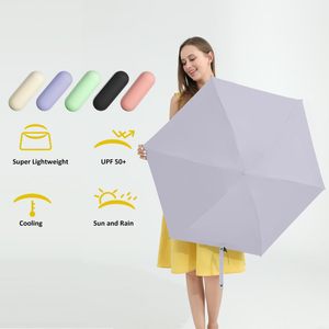 Ô nhỏ nhỏ với trường hợp ánh sáng nhỏ gọn hoàn hảo cho du lịch nhẹ di động ngoài trời nắng và mưa thời trang Ô dù - Product Image 5