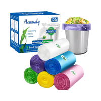 Sacs poubelles en plastique multicolores de 1,2 gallon (5 litres) – 300 unités pour la maison, le bureau, la cuisine et la salle de bain