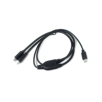USB Typ C 3.1 Stecker auf Dual Typ C Stecker Kabel 750mm Schwarz Hochgeschwindigkeits-10Gbps-Datenübertragung Ladekabel für Mobiltelefone