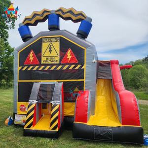 Château gonflable combiné haute tension avec toboggan Shining Knight Party Rentals WINWAYTOYS PVC 5x4m Capacité 5-10 - Product Image 2