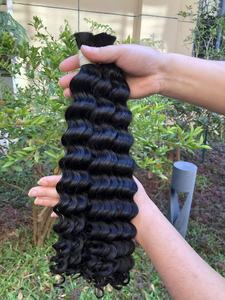 <span class=keywords><strong>Cheveux</strong></span> vierges bruts du Cambodge Remy en vrac sans trame pour tresses, pour femmes noires, ondulations profondes, tresses bohèmes, <span class=keywords><strong>cheveux</strong></span> humains naturels non traités en vrac - Product Image 6