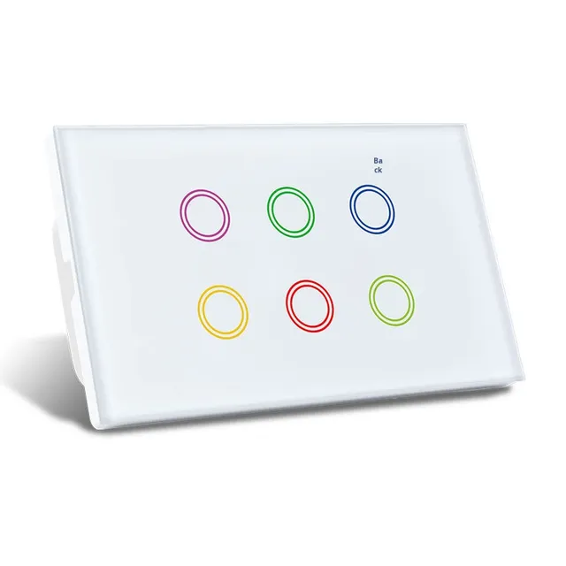 AU Standard 118/120 Type Zigbee Touch Panel Retro Style 1-Gang to 6-Gang Smart Switch with SAA