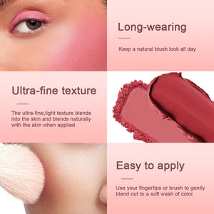 Haute Qualité En Gros 2 en 1 Crème & Poudre Blush Palette Végétalien Haute Pigment Crème Blush Crémeux - Product Image 4