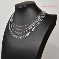 Colliers de joaillerie fine en argent sterling 925 fin, chaînes en argent sterling de type corde, trombone, croix, figaro, serpent