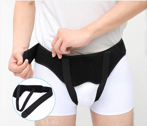 Sabuk <span class=keywords><strong>Hernia</strong></span> dewasa yang dapat disesuaikan penopang selangkangan inginal pria tas <span class=keywords><strong>Hernia</strong></span> tiup dengan 2 bantalan kompresi yang dapat dilepas pereda nyeri - Product Image 1
