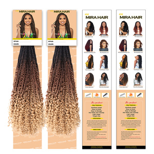 Venta al por mayor y al por menor Crochet trenzas extensiones de cabello Crochet Box trenzas Twist, Micro 3 hebras de cabello trenzado sintético para mujeres - Product Image 2