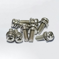 Vis de fixation personnalisées M2 M3 M4 M5 M6 M8 M10 avec rondelles à ressort, rondelles plates, vis à tête cylindrique cruciforme et vis à tête ronde pour automobile, combinaison triple