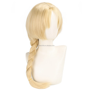 Peluca de cosplay de Jeanne d'Arc de Lord Shengda Prostitute Year, con simulación de cuero cabelludo, trenzada con diseño de cabeza de medusa dorada en la parte superior - Product Image 3