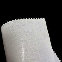 Brossé polyester coton fusible tissé pelon cravate col court entoilage tissu de polyester dur pour ceinture
