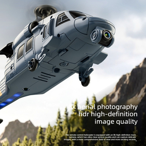 Helicóptero teledirigido 4DRC de un solo rotor L2 con pantalla integrada para fotografía aérea, modelo Black Hawk. - Product Image 4