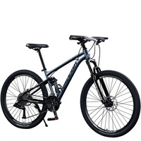 Vélo de montagne à suspension intégrale, cadre en acier haute teneur en carbone, frein à disque, vélo tout-terrain pour adultes, vélo à suspension souple MTB