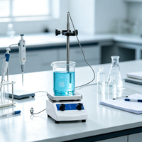 Pengaduk Magnetik Digital dengan Hotplate, Timer 9999 Menit, Layar LCD, Pengaduk Pemanas Laboratorium untuk Penelitian Sains