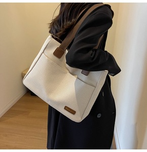 Bolso de hombro de alta calidad al por mayor, bandolera cruzada para mujer, bolso de lona personalizado con cremallera - Product Image 3