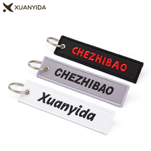 Xe máy xe Keychain biểu tượng tùy chỉnh thêu móc chìa khóa cho Quà tặng khuyến mãi máy bay phản lực tag vải tùy chỉnh móc khóa máy bay phản lực tag tên tag - Product Image 4