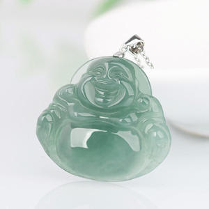 Colgante de Jadeíta Natural de Myanmar con Buda, Plata S925, Budismo, UNISEX, Estilo Chino, Regalo con Certificado de Tasación D019 - Product Image 2