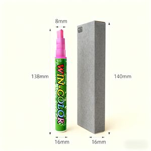 Juego de Marcadores de Tiza Líquida Resistentes al Agua WIN-COLOR Premium, Punta de 8 mm, Suministros para Manualidades, Etiquetas para Pizarras, Arte Mural y Decoración de Eventos - Product Image 4