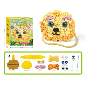 2 in 1 DIY Animal Sewing and <b>Crochet</b> Yarn Bag <b>Kit</b> Handmade Felt and Woolen Thread Crossbody Bag Craft Set for Kids Creative Art - Product Image 6