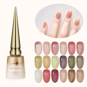 Usine chinoise de gros vernis à <span class=keywords><strong>ongles</strong></span> en gel de couleurs de marque privée 15ml Kit de vernis à gel gel UV pour salon de manucure - Product Image 1