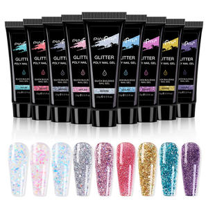 Venta caliente Nail Art Acrílico Poly Gel Nail Art Extension Gel Venta al por mayor 15ml Brillante Nail Piece Extension Crystal Gel Paint <span class=keywords><strong>Set</strong></span> - Product Image 1