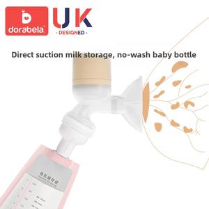 Dora Bella Manuel Silicone Straight Body Variable Flow pour Sacs de Conservation du <span class=keywords><strong>Lait</strong></span> Connectables Sans BPA avec Poignée 200ml Pack de 20 - Product Image 2