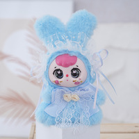 En gros, Peluches Lapin Endormi en Coton PP à Longues Oreilles, Porte-clés, Pendentif de Sac à Dos, Jouet Personnalisable pour Enfants, Unisexe, 14 ans