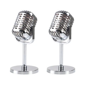Microphone de simulation de style vintage classique, accessoire de décoration pour la maison, micro <span class=keywords><strong>dynamique</strong></span> pour voix. - Product Image 1