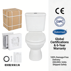 Toilette personnalisée Cuvette de toilette chinoise moderne 1 pièce Toilette Water Closet Toilette Ensemble avec siège à fermeture amortie - Product Image 3