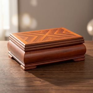 Boîte utilitaire carrée en contreplaqué faite à la main par un designer, impression gravée, logo personnalisé, emballage de luxe pour bougies, boîte à épices personnalisable - Product Image 1