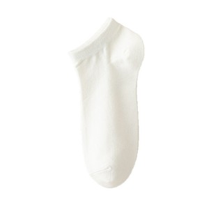 White Ankle <b>Socks</b> Cotton 7A Antibacterial For Women Autumn Winter Thin Style Solid Color Regular Casual <b>Socks</b> - Product Image 2