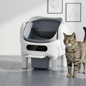 Smart self-cleaning litter box Large capacity Open <b>Top</b> designed Easy cleaning ABS+PP material WiFi enabled automatic <b>cat</b> box - Product Image 1