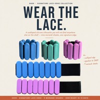 Wholesale Silicone Scalloped Edge Iron Core Velcro Adjustable Weighted Bracelet Wrist <strong>Ankle</strong> Weights for Fitness Running