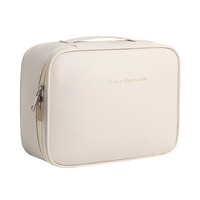 Organisateur de maquillage portable grande capacité, sac de toilette de voyage de luxe léger, sac cosmétique compartimenté multifonctionnel