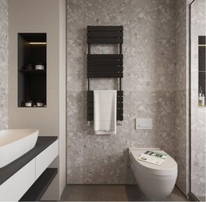 Nuevo panel plano negro 1200*450mm <span class=keywords><strong>radiador</strong></span> de caldera de baño <span class=keywords><strong>radiador</strong></span> <span class=keywords><strong>toallero</strong></span> de calefacción de calentado con calentador para uso doméstico - Product Image 3