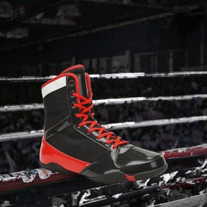 Zapatos de Boxeo Ligeros de Cuero con Cordones, Calzado Deportivo para Entrenamiento y Competición - Product Image 3