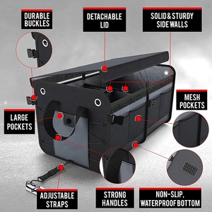 Organizador portátil de poliéster para <span class=keywords><strong>maletero</strong></span> de <span class=keywords><strong>coche</strong></span>, <span class=keywords><strong>caja</strong></span> de almacenamiento y contenedores, estantes de garaje - Product Image 6