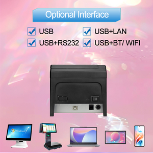 Aixw pos80 Máy in hóa đơn nhiệt với máy cắt tự động Máy tính để bàn Máy in hóa đơn cho hệ thống POS ngăn kéo tiền mặt sử dụng máy tính - Product Image 3