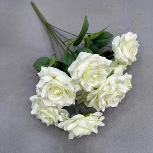 Rose artificielle faite à la main à 9 têtes avec diamants pour mariage, remise de diplôme, fête des Mères, Noël/Nouvel An - Product Image 3