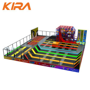 Chine Fabricant 360 Sqm <span class=keywords><strong>4</strong></span> <span class=keywords><strong>M</strong></span> Hauteur <span class=keywords><strong>Trampoline</strong></span> Parc Intérieur Installation Complète Avec Foam Pit Pool - Product Image 1