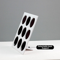 Présentoir circulaire en acrylique blanc à 9 compartiments pour verres de myopie, présentoir d'échantillons pour magasin de lunettes, table de présentation pour opticien