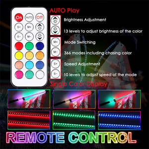 2 cái 2/3/4/5ft khói ống kính đua nhảy múa không dây điều khiển từ xa <span class=keywords><strong>LED</strong></span> roi đèn - Product Image 6