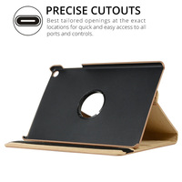 Étui en cuir grain de litchi rotatif à 360 ° pour Tab S10 Plus/S9 FE 12.4 ''Support réglable Housse antichoc